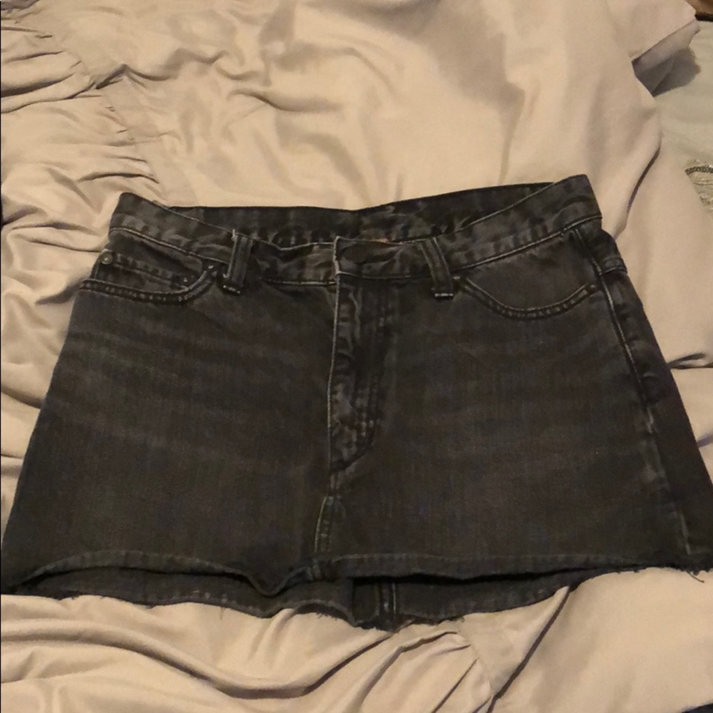 Black Free People Denim Skirt
